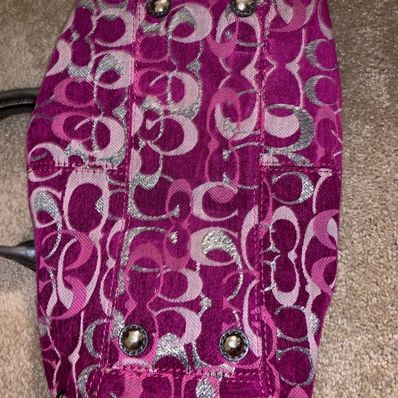 Magenta Large Coach Bag - Picture 5 of 6